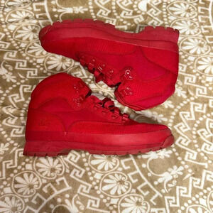 Timberland Euro Hiker Rip Comfortable Boots All Red Men's TB0A1507 - Size 7.5